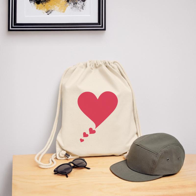 Text bubble hearts, comic bubble, speech bubble, Stanley/Stella Recycled Gym Bag