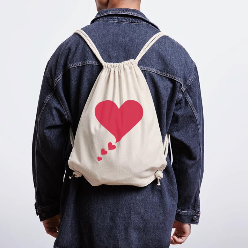 Text bubble hearts, comic bubble, speech bubble, Stanley/Stella Recycled Gym Bag