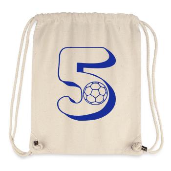 Number 5 handball player - Stanley/Stella Recycled Gym Bag - natural - Front