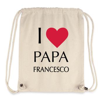I LOVE PAPA FRANCESCO - Sac à cordon recyclé Stanley/Stella - blanc naturel - Devant