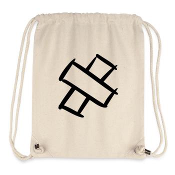 Pflasterkreuz. Pflaster Kreuz. Wundepflaster. - Stanley/Stella recycelter Gym Bag - Naturweiß - Vorne