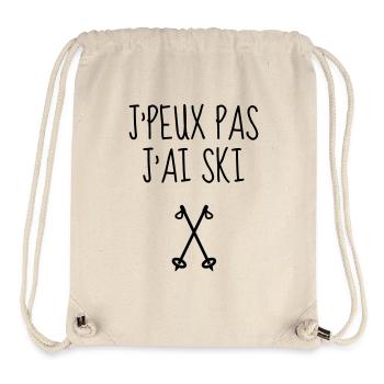 Skifahren Skifahrer Sport Ski Spieler - Stanley/Stella recycelter Gym Bag - Naturweiß - Vorne