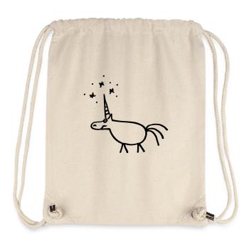 Strichmännchen Einhorn lustiges unicorn Bild Fun - Stanley/Stella recycelter Gym Bag - Naturweiß - Vorne