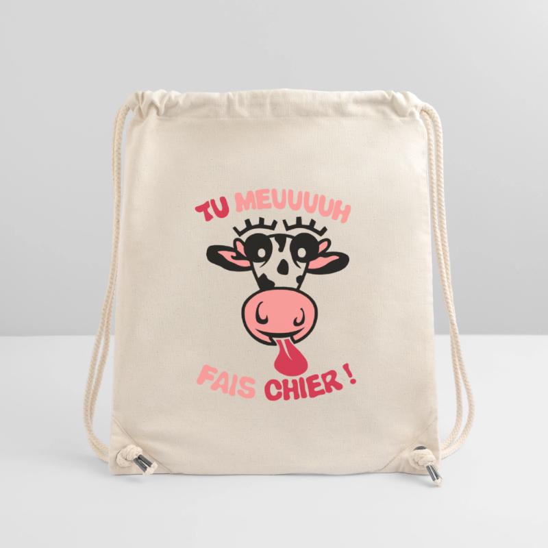 tu meuh fais chier vache expression Sac à cordon recyclé Stanley/Stella