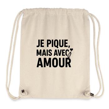 With Love Nurse Nurse - Stanley/Stella Recycled Gym Bag - natural - Front
