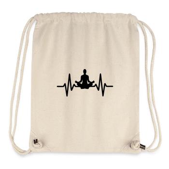 Herzschlag Yoga Meditation - Stanley/Stella recycelter Gym Bag - Naturweiß - Vorne