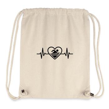 Swimming heart in the water - Stanley/Stella Recycled Gym Bag - natural - Front