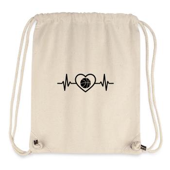 Basketball heart for the basket - Stanley/Stella Recycled Gym Bag - natural - Front
