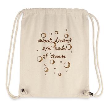 02_sweet dreams are made of cheese - Stanley/Stella recycelter Gym Bag - Naturweiß - Vorne