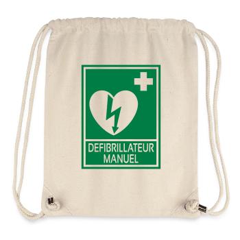 Defibrillateur Manuel - Sac à cordon recyclé Stanley/Stella - blanc naturel - Devant