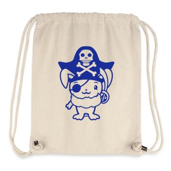 Little Cute Bunny Rabbit Captain Eye Patch - Stanley/Stella Recycled Gym Bag - natural - Front