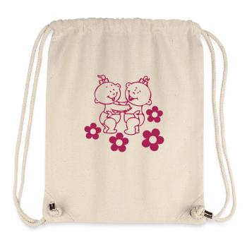 twingirls2 - Sac à cordon recyclé Stanley/Stella - blanc naturel - Devant