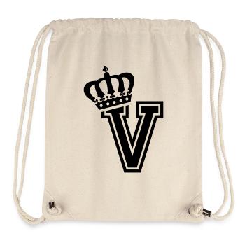 Letter V - Stanley/Stella Recycled Gym Bag - natural - Front