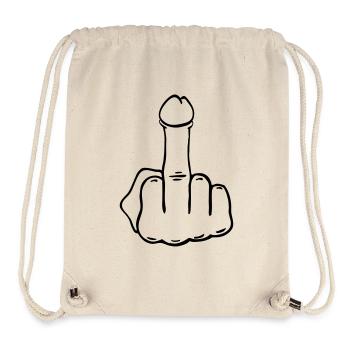 Mittelfinger Penis - Stanley/Stella recycelter Gym Bag - Naturweiß - Vorne