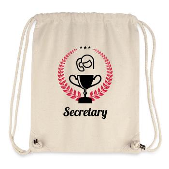 secrétaire / secrétariat / assistante / patron - Sac à cordon recyclé Stanley/Stella - blanc naturel - Devant