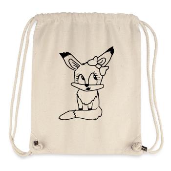 Fuchs Weiblich Mädchen Hübsche Schleife Frau Schön - Stanley/Stella recycelter Gym Bag - Naturweiß - Vorne