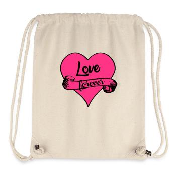 l’amour pour toujours - Sac à cordon recyclé Stanley/Stella - blanc naturel - Devant
