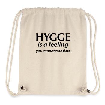 Hygge est un sentiment Vous ne pouvez pas traduire Glück Oui! - Sac à cordon recyclé Stanley/Stella - blanc naturel - Devant