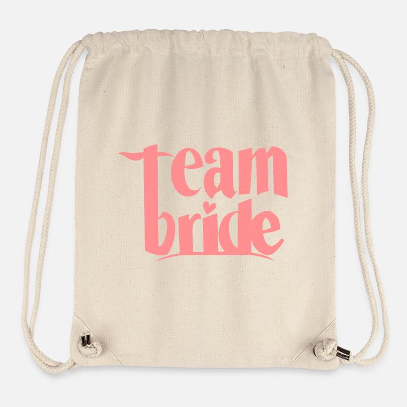 Coeur de mariée de l’équipe - Sac à cordon recyclé Stanley/Stella - blanc naturel