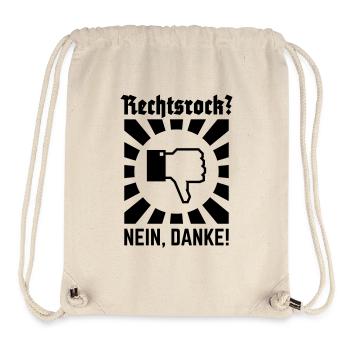 Rechtsrock? Nein, Danke! (Strahlen / Black) - Stanley/Stella recycelter Gym Bag - Naturweiß - Vorne