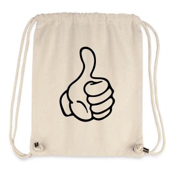hand thumb like comic - Stanley/Stella Recycled Gym Bag - natural - Front