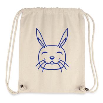 Hase Lustig Gesicht Lächeln glücklich freundlich - Stanley/Stella recycelter Gym Bag - Naturweiß - Vorne