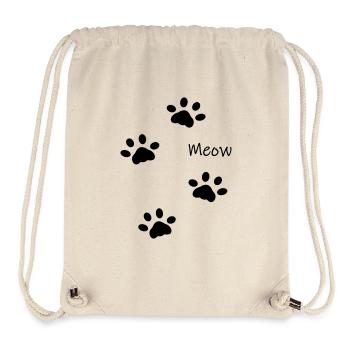 DZ0001 Miaou Pattes de Chat - Sac à cordon recyclé Stanley/Stella - blanc naturel - Devant