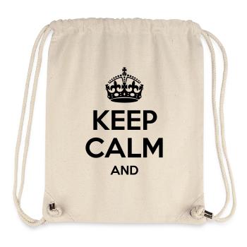 Keep Calm - Stanley/Stella recycelter Gym Bag - Naturweiß - Vorne