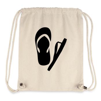 Flip Flop chaussures d'été - Sac à cordon recyclé Stanley/Stella - blanc naturel - Devant