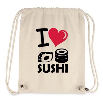 i_love_sushi - Stanley/Stella recycelter Gym Bag - Naturweiß - Vorne