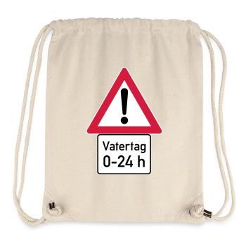 Achtung Gefahr: Vatertag - von 0 bis 24 Uhr - Stanley/Stella recycelter Gym Bag - Naturweiß - Vorne