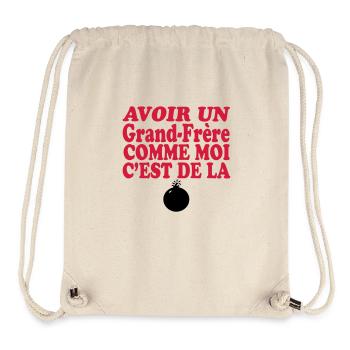 Grand Frère DE LA BOMBE 333889 - Sac à cordon recyclé Stanley/Stella - blanc naturel - Devant