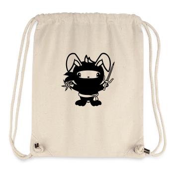 Hase Ninja Stern Kämpfer Japanischer Assassine - Stanley/Stella recycelter Gym Bag - Naturweiß - Vorne
