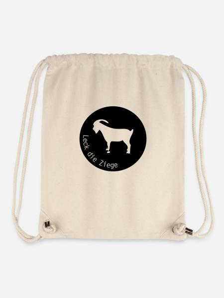 Leck die Ziege - Stanley/Stella recycelter Gym Bag - Naturweiß