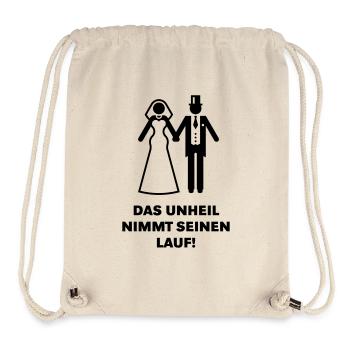 Das Unheil Nimmt Seinen Lauf! (JGA / Polterabend) - Stanley/Stella recycelter Gym Bag - Naturweiß - Vorne