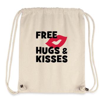 free hugs & kisses - Stanley/Stella recycelter Gym Bag - Naturweiß - Vorne