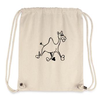 Camel drôle - Sac à cordon recyclé Stanley/Stella - blanc naturel - Devant
