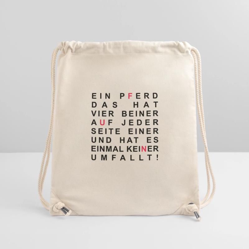 Ein Pferd, das hat vier Beiner Stanley/Stella recycelter Gym Bag