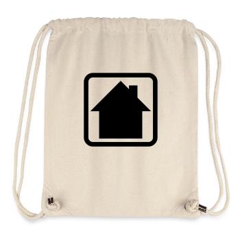 Haus Logo Button Symbol - Stanley/Stella recycelter Gym Bag - Naturweiß - Vorne