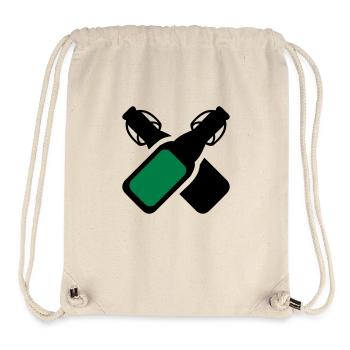 Alkohol - Bierflaschen - Stanley/Stella recycelter Gym Bag - Naturweiß - Vorne
