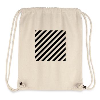 Quadrat gestreift - Stanley/Stella recycelter Gym Bag - Naturweiß - Vorne