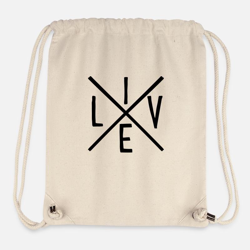 Vie - Sac à cordon recyclé Stanley/Stella - blanc naturel