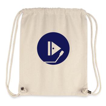 Vinyl Record Vinyl Record Play Button Music Love - Stanley/Stella Recycled Gym Bag - natural - Front