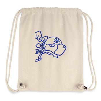 dinosaure pirate stégosaure drôle sabre dino - Sac à cordon recyclé Stanley/Stella - blanc naturel - Devant