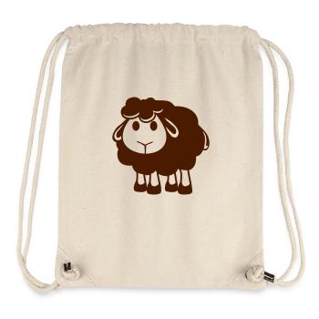 Schwarzes Schaf Klein Süß Niedlich Lamm Cool Comic - Stanley/Stella recycelter Gym Bag - Naturweiß - Vorne