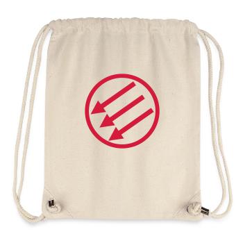 Drehen von Pfeile - Stanley/Stella recycelter Gym Bag - Naturweiß - Vorne
