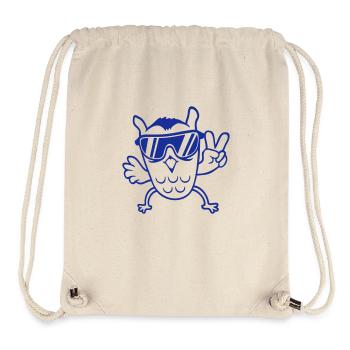 Cool Owl Peace Hand Sign Victory Sunglasses - Stanley/Stella Recycled Gym Bag - natural - Front