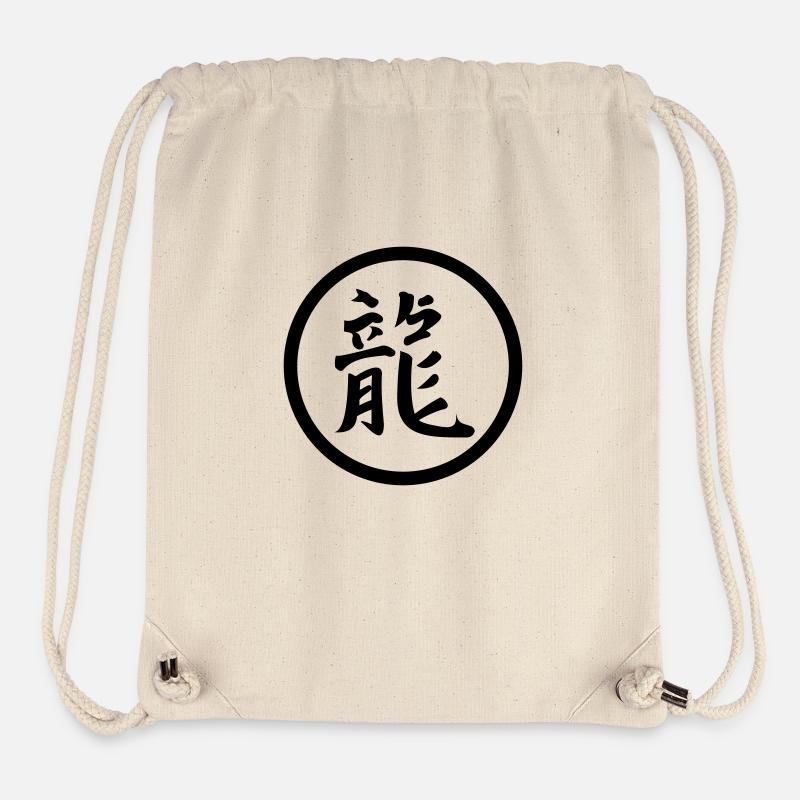 Dragon Sign 01 - Stanley/Stella recycelter Gym Bag - Naturweiß