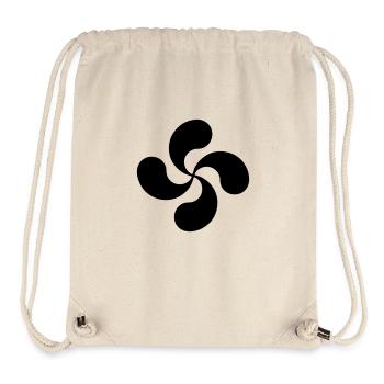 lauburu - croix basque - Sac à cordon recyclé Stanley/Stella - blanc naturel - Devant