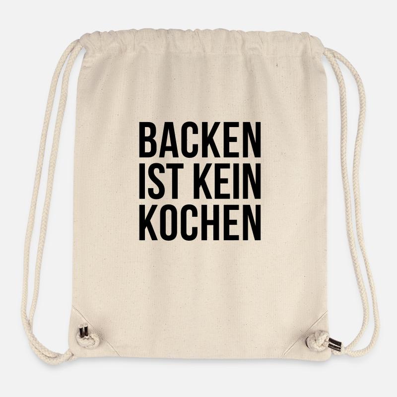 BACKEN IST KEIN KOCHEN - Stanley/Stella recycelter Gym Bag - Naturweiß